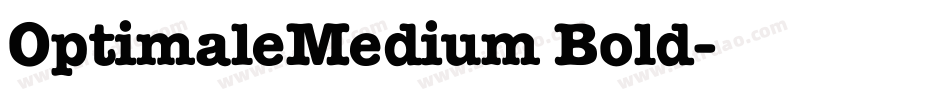 OptimaleMedium Bold字体转换